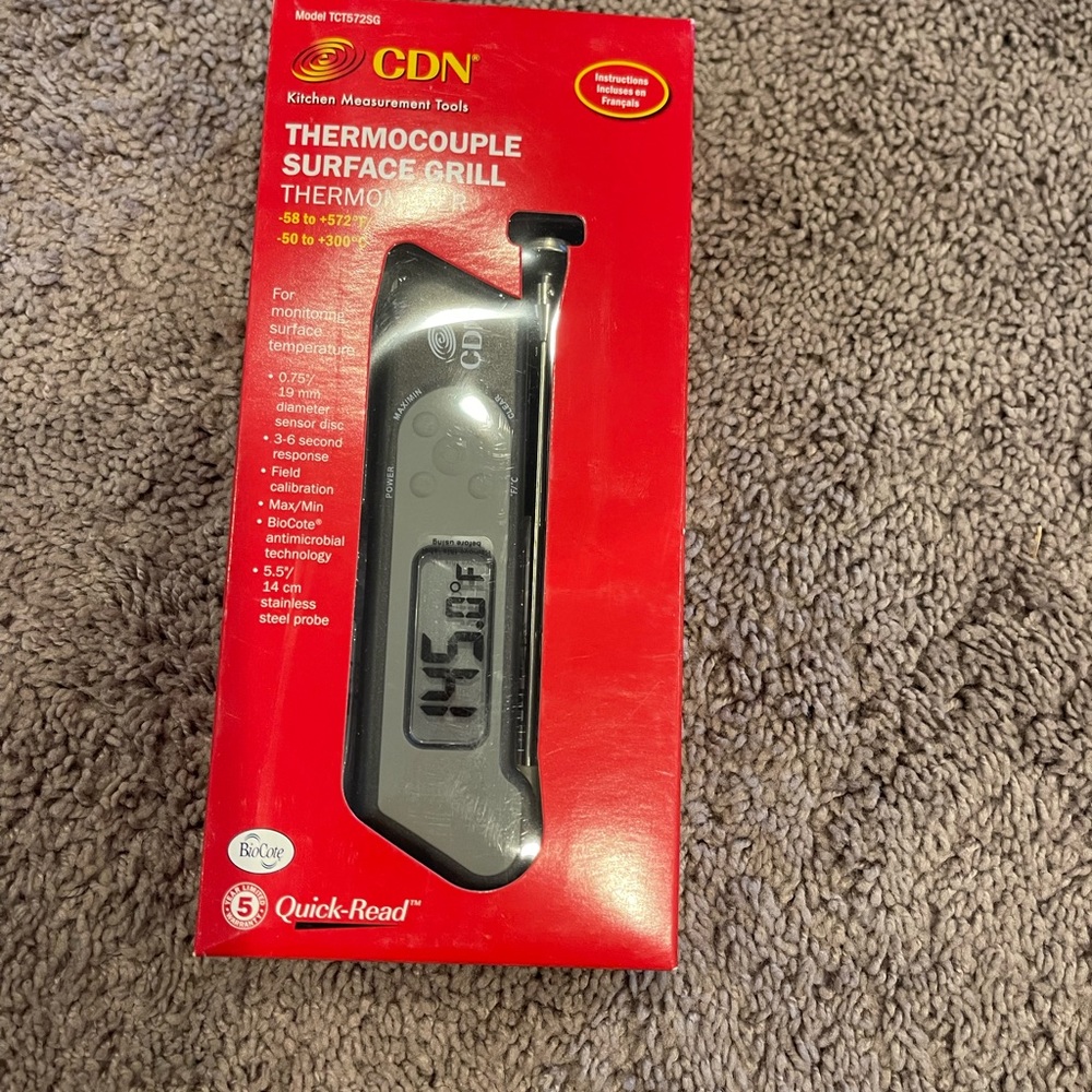 CDN Thermocouple Surface Grill Thermometer